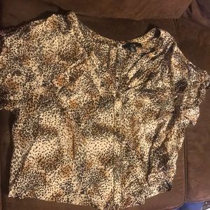 Button Up Cheetah Print Shirt